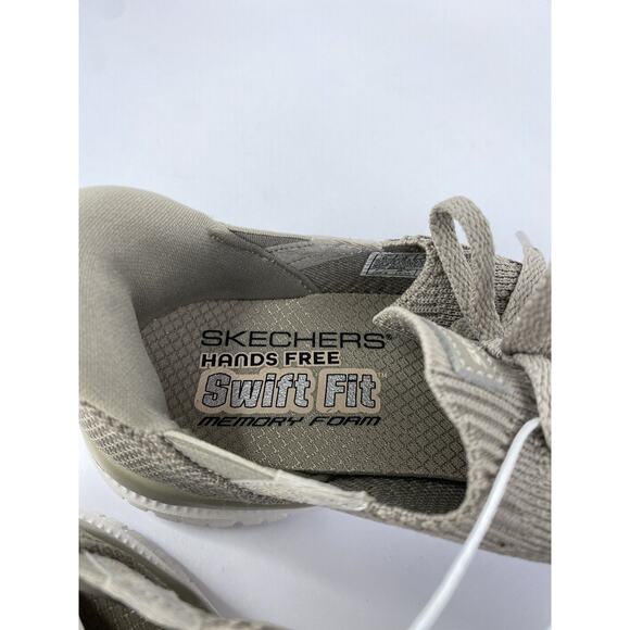 Skechers Taupe Swift Fit Hands Free Slip-In Women's Shoes 179181/TPE Sz 6 - Picture 6 of 7
